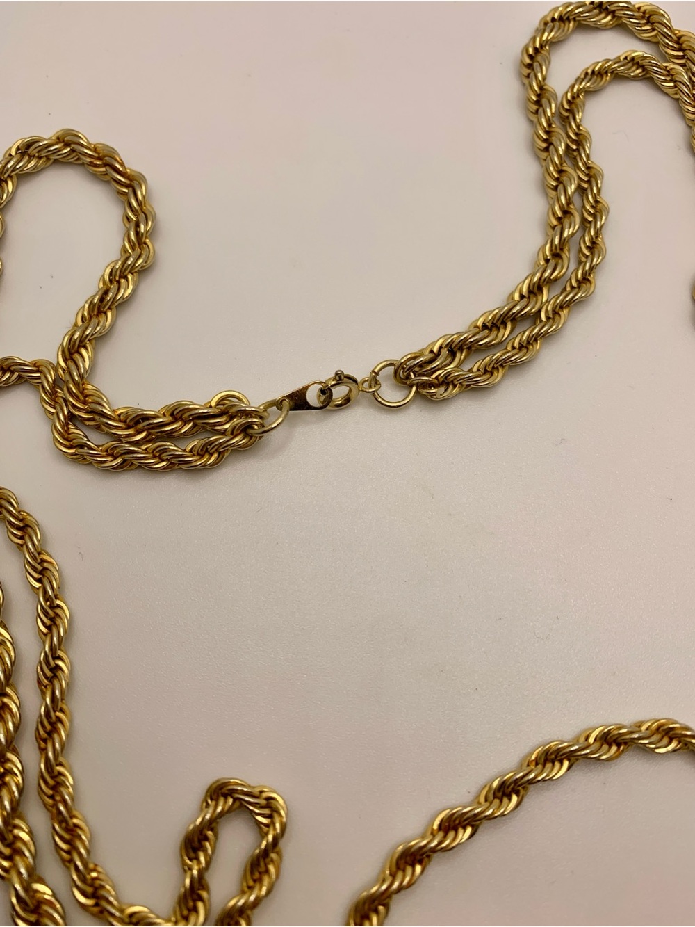 Classic Gold Rope Chain Necklace - Double Layer - Picture 3 of 3